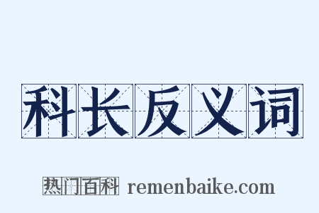 科长反义词是什么意思的图片